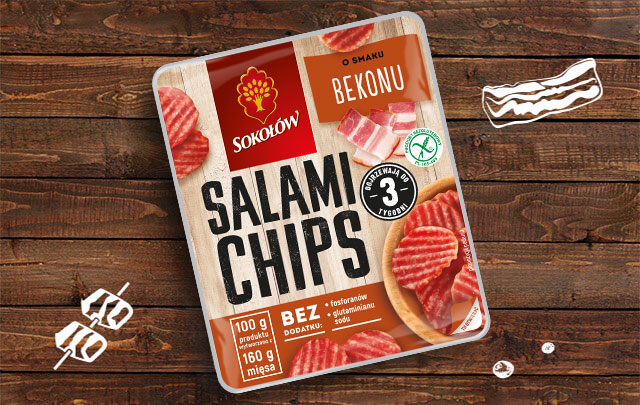 Salami Chips Bacon flavour