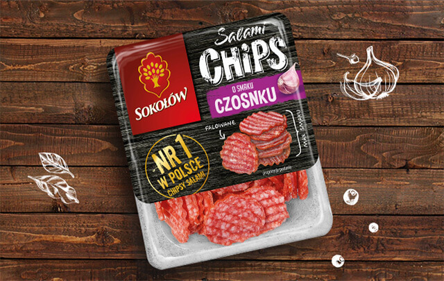 Salami Chips Garlic flavour