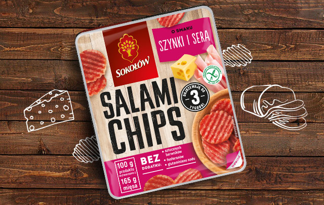 Salami chips szynka i ser 60 g