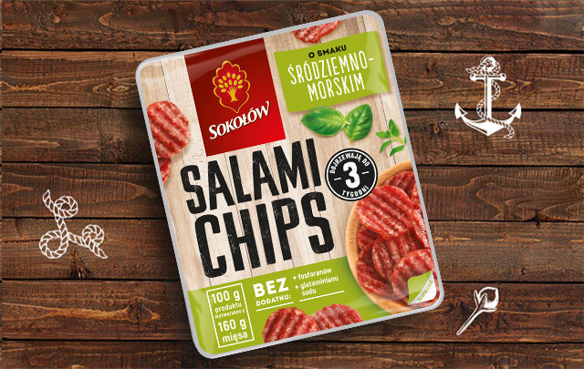 Salami chips śródziemnomorskie 60 g