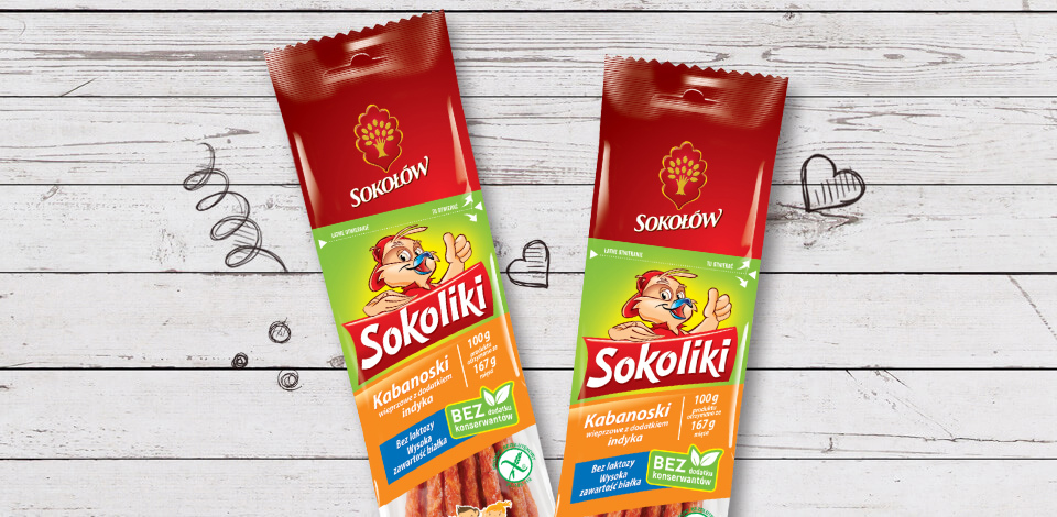 Sokoliki Kabanoski wieprzowe z dodatkiem indyka