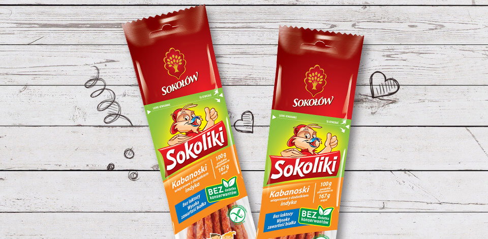 Sokoliki Kabanoski wieprzowe z dodatkiem indyka