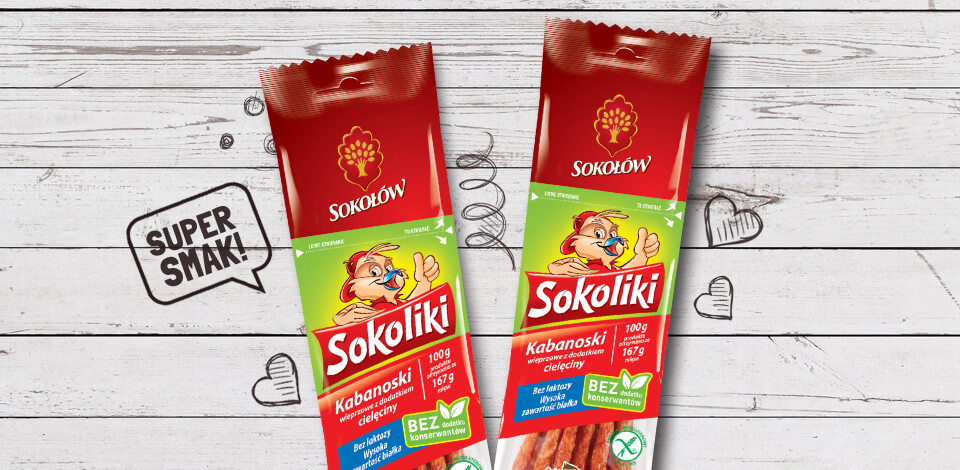 Sokoliki Kabanoski wieprzowe z dodatkiem cielęciny