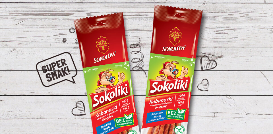 Sokoliki Kabanoski wieprzowe z dodatkiem cielęciny